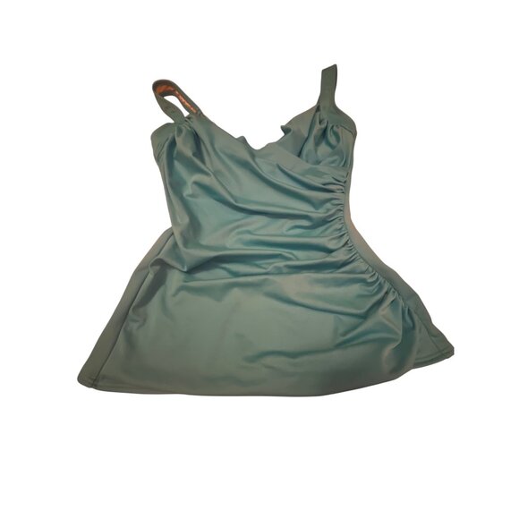 Miraclesuit Womens Swim Top Size 10 Green Nylon/Spandex - Picture 1 of 6